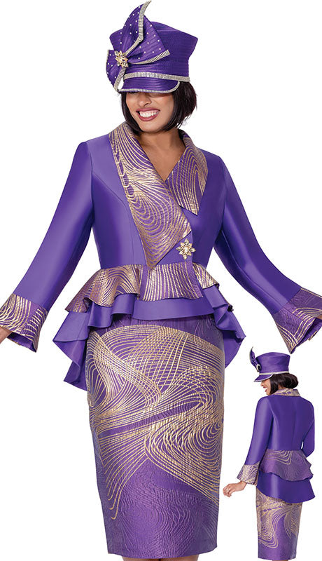 GMI Purple Ladies Church Suit