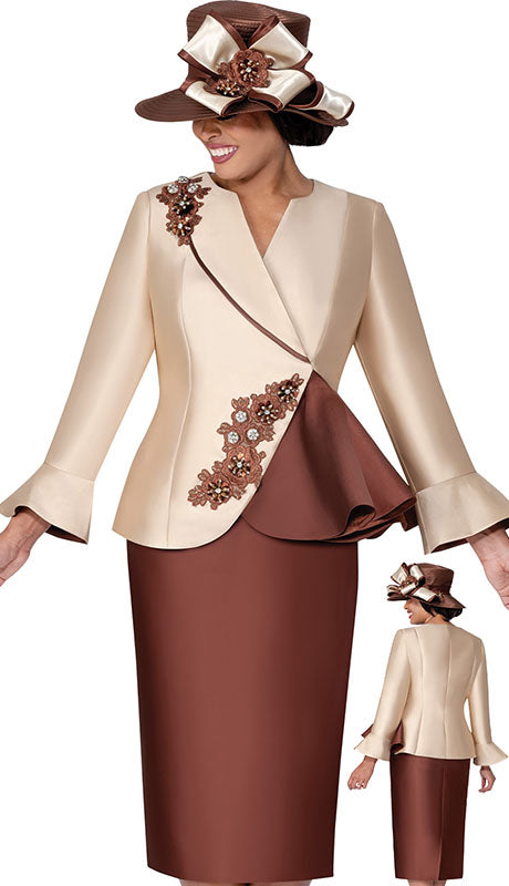 GMI Champagne Ladies Church Suit